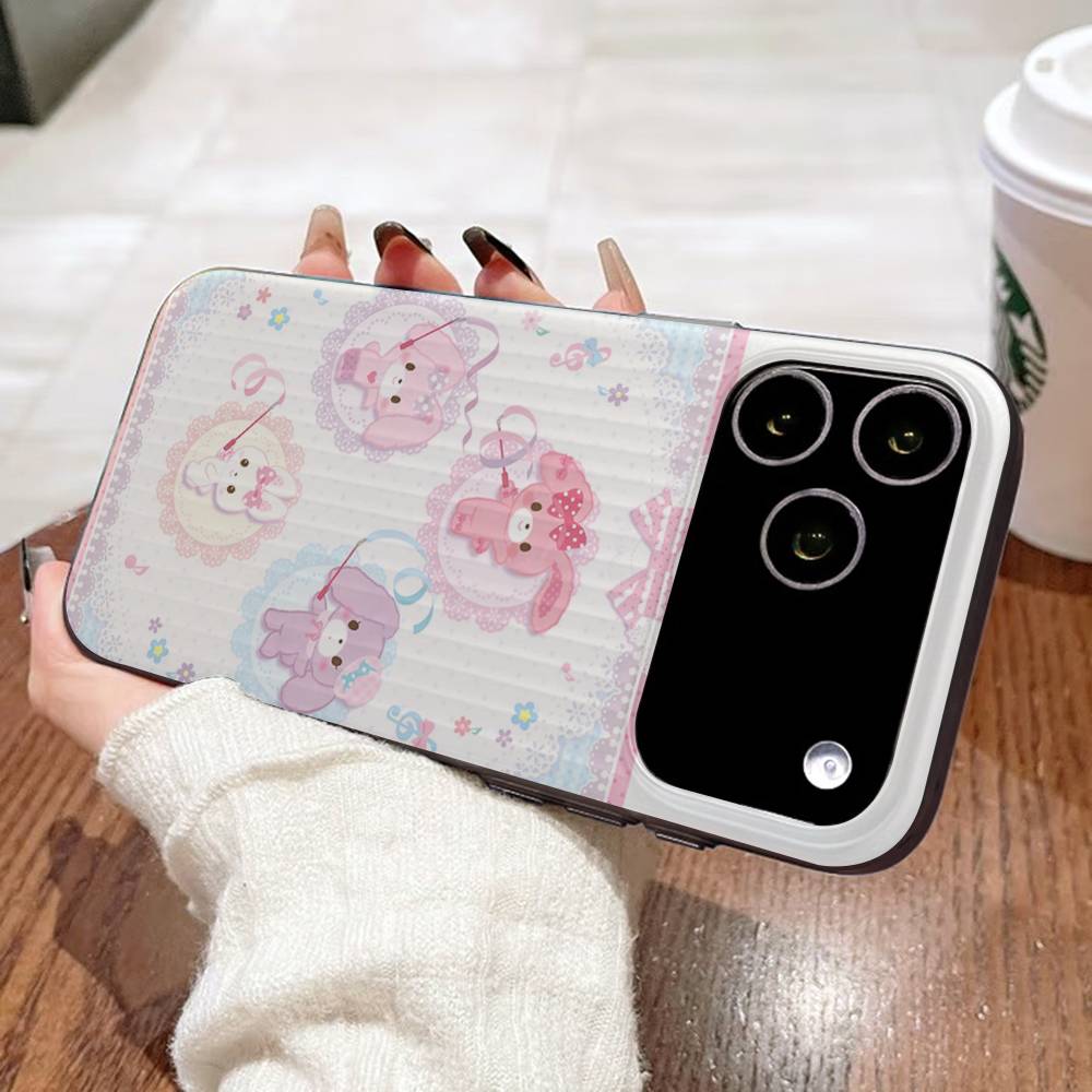 Cute Cartoon Bonbonribbon Phone Case For IPhone 17 16 15 14 Plus 11 12 13 Pro Max Shockproof Protection Soft Back Cover