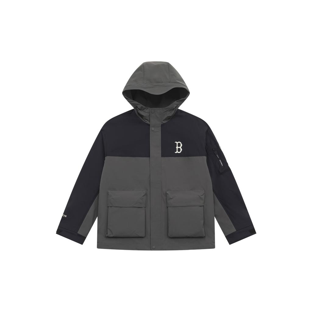 Новая коллекция MLB Boston Red Sox Basic SS25 Ветрозащитные куртки и пальто Унисекс Темно-угольно-серый 3AWJB0551-43CGD