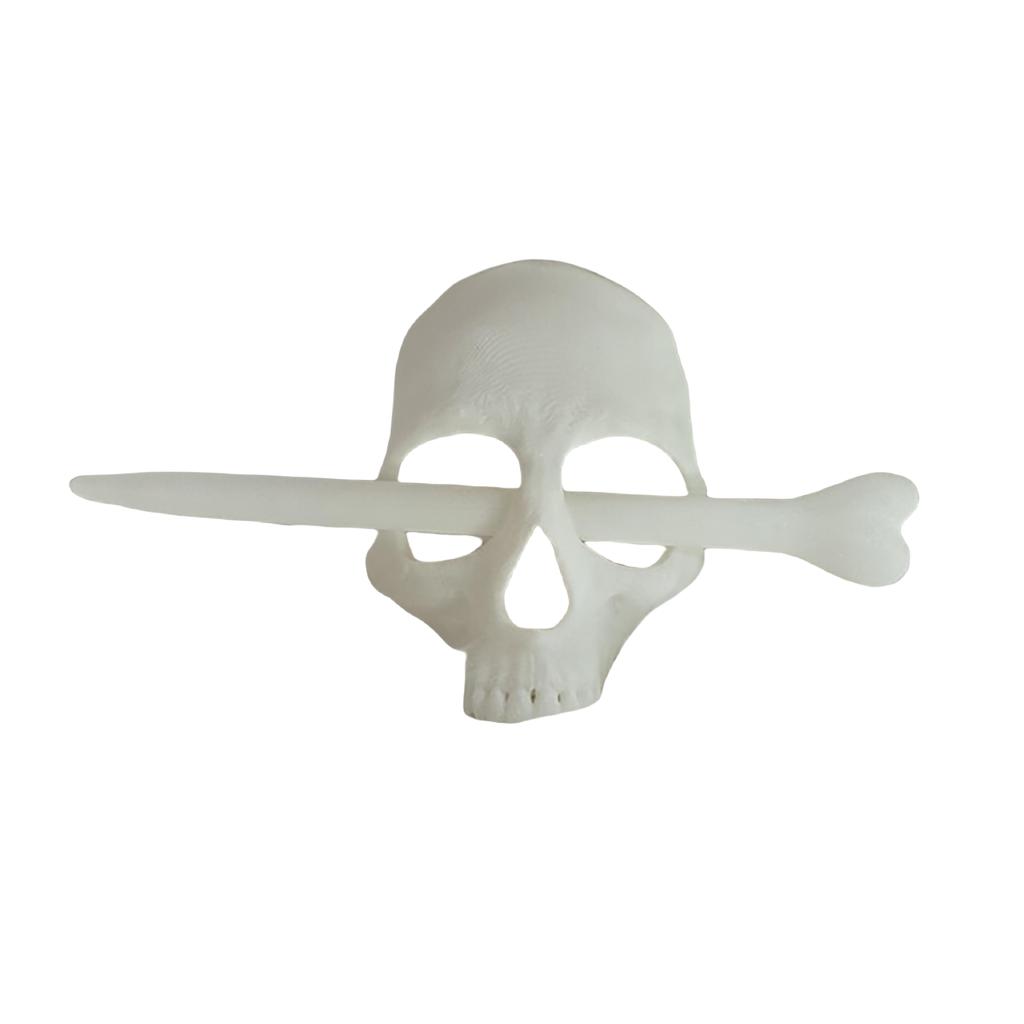 3D-печатная заколка для волос в виде черепа и костей, разные цвета, подарок, искусство, заколка для волос