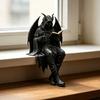Готическая Темная Фэнтези Фигурка, Скелет Читает Книгу Статуэтка, Темная Академия Домашний Декор для Библиотеки Офиса Кабинета Коллекционера Дисплей Подарок