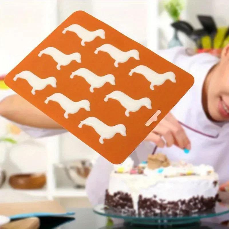 Силиконовые формы для льда и поднос в форме собаки таксы, 1 шт., силиконовая форма для шоколада, конфет, форма для выпечки, желе, инструмент для самостоятельного изготовления