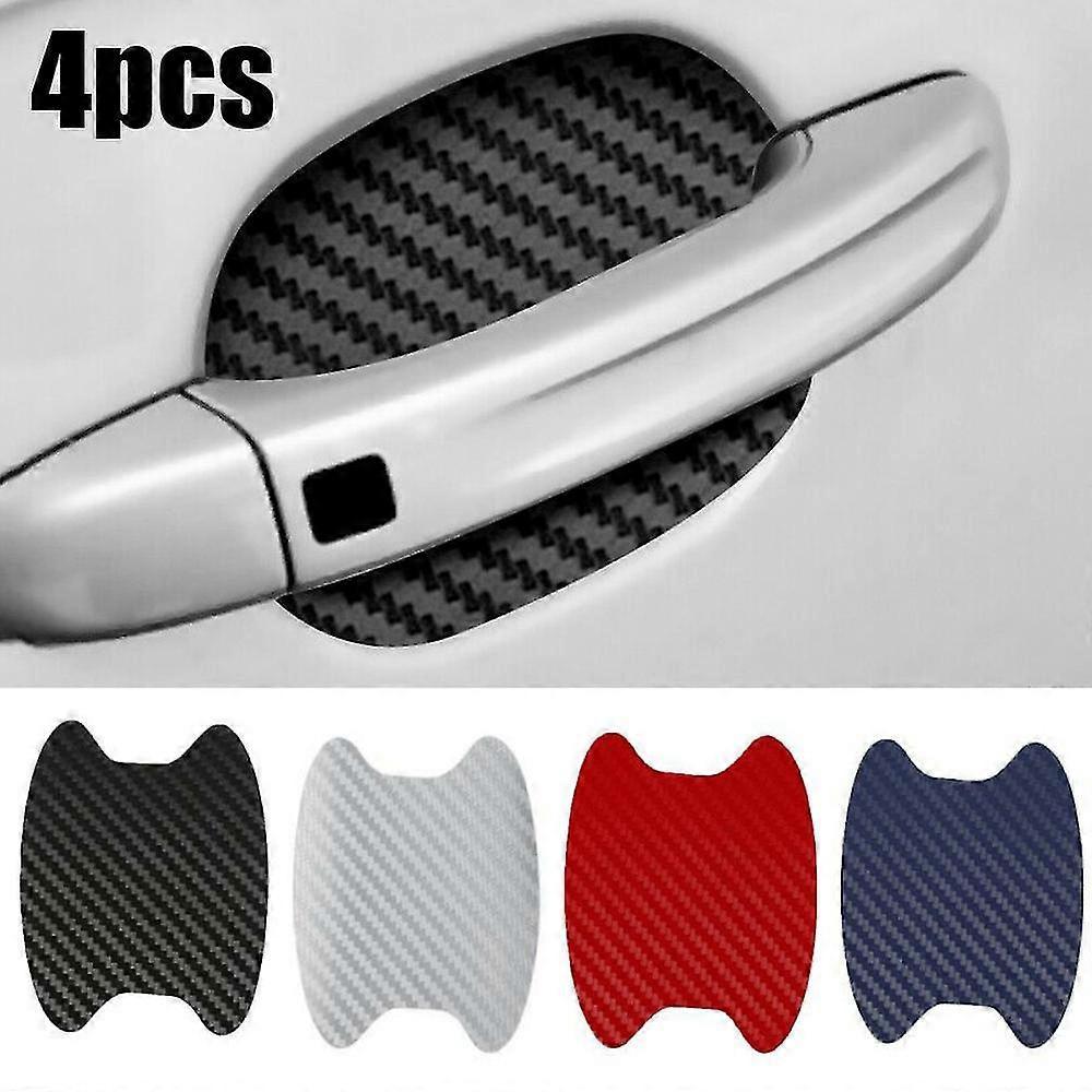 Carbon Fiber Universal Car Door Handle Protector Sticker Scratch Resistant