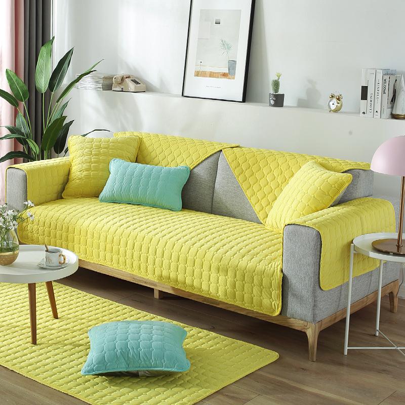 Новая подушка для дивана Four Seasons, универсальная нескользящая подушка, вельветовый простой современный чехол для дивана, тканевый чехол
