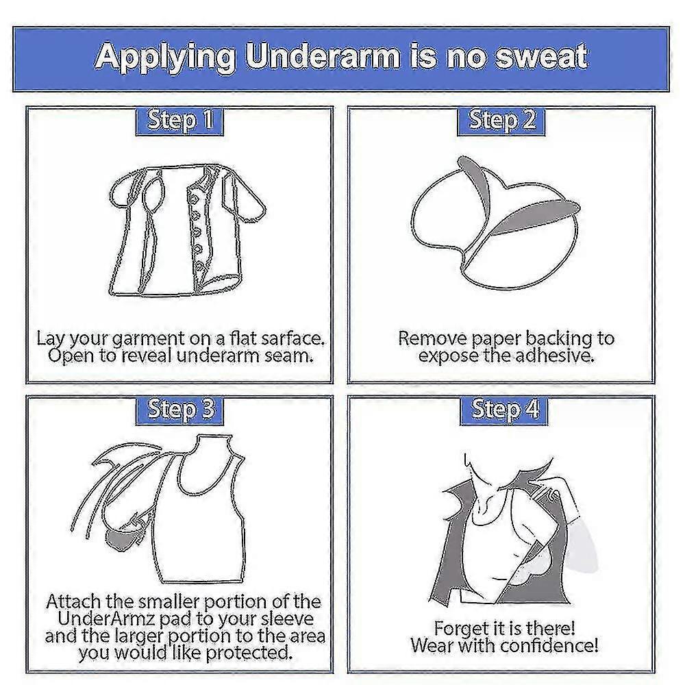 100 Packs Underarm Sweat Pads,aoeoun Armpit Sweat Pads For Women And Men, Disposable Underarm Pads For Sweatin