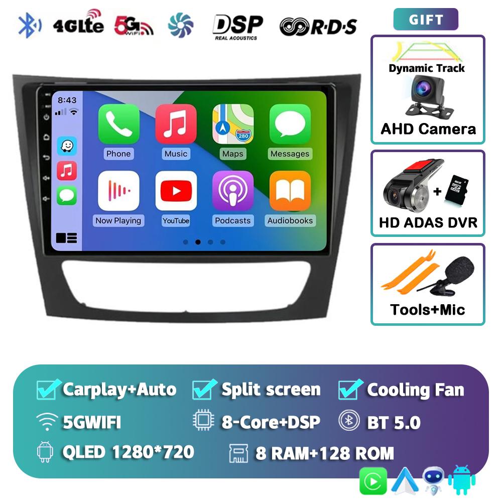 Android 14 Carplay автомобильное радио для Benz E-класса W211 E200 E220 E300 E350 E240 E270 E280 CLS CLASS W219 мультимедийный плеер стерео BT