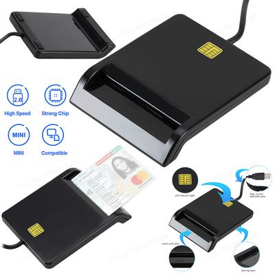 1-3 шт. USB 2.0 Считыватель смарт-карт Портативный Надежный Простота для DNIE ATM CAC IC ID SIM-карта Клонер Разъем Windows Linux
