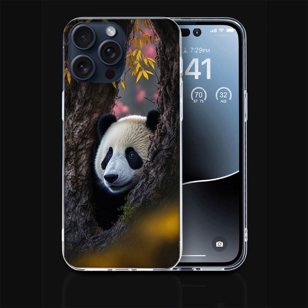Panda Baby, Giant Panda Family Clear Phone Case For Iphone 17 Air 16 Pro Max 15 Pro 14 Plus 17E 16E 11 13 12 Mini Cover Cases Fu
