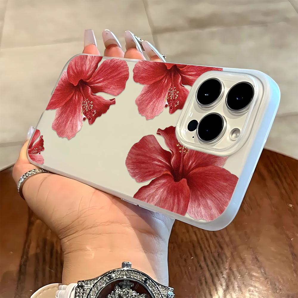 Pink Flowers Phone Case For IPhone 17 Air 16 Pro Max 15 14 13 12 11 Case For IPhone 15 14 13 12 11 Plus 17 16 Case Cover Funda