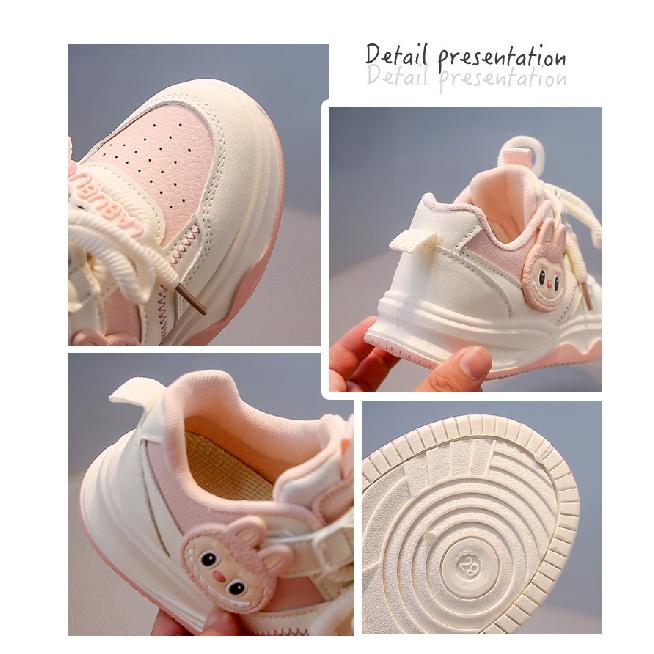 Children's Sports Shoes Girls' Board Shoes New Spring and Autumn Soft Sole Cartoon White Shoes Non-Slip Breathable Casual Shoes