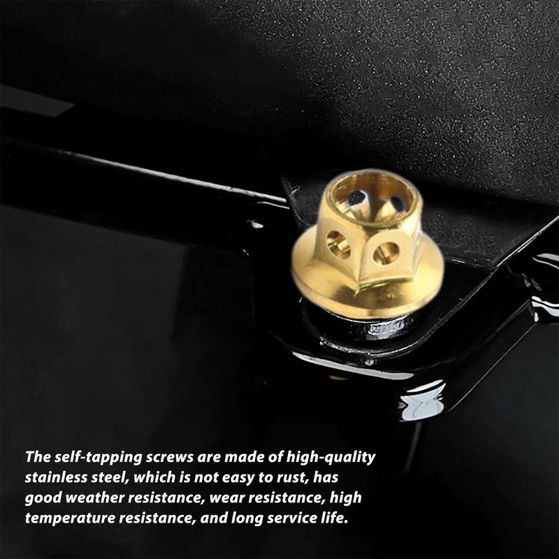 Металлические саморезы Винты из нержавеющей стали Для металла Модифицированные самосверлящие винты M5*15 Титановые винты Мотоцикл