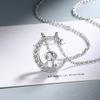 Zodiac Necklace with Zirconia Collarbone Chain Pendant Star and Moon Necklace Popular Jewelry Valentine's Day Gifts