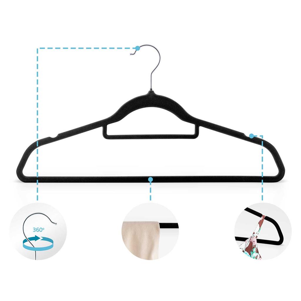 Velvet Clothes Hangers 20 Pcs Ms-859 Massido