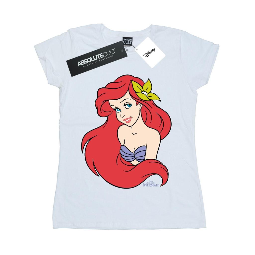 Disney Womens/Ladies The Little Mermaid Close Up Cotton T-Shirt