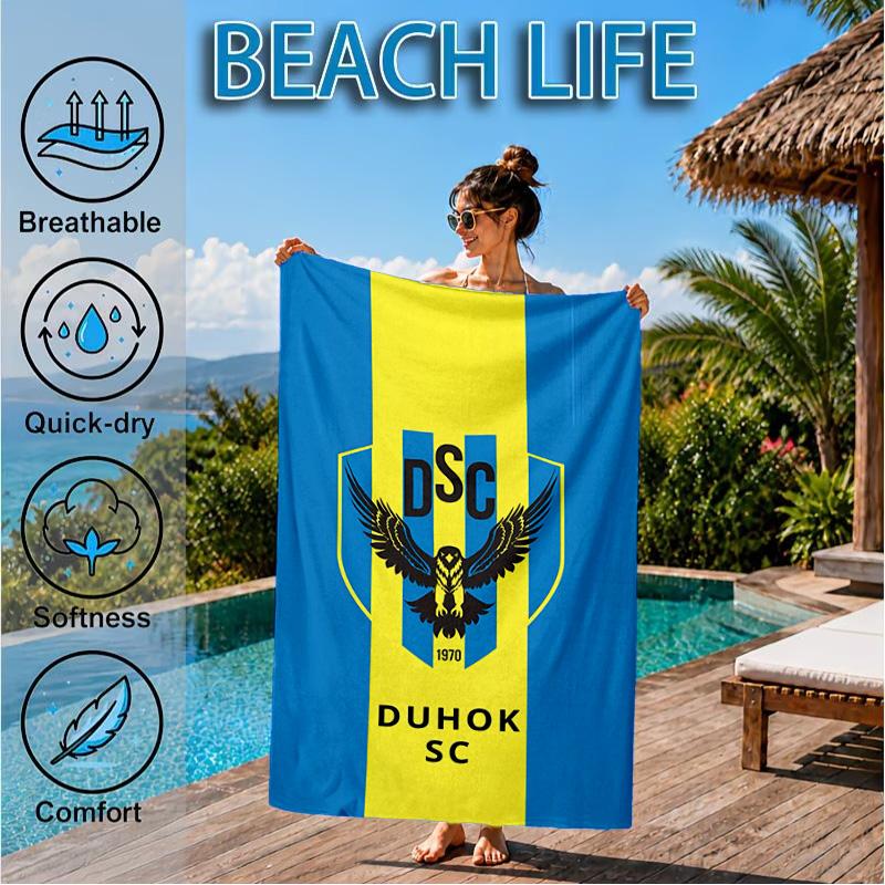 Duhok Dynamic Sports Emblem Beach Towel, Quick-drying, Easy to Care for, Suitable for Both Fitness and Beach Vacations,Sports Essential