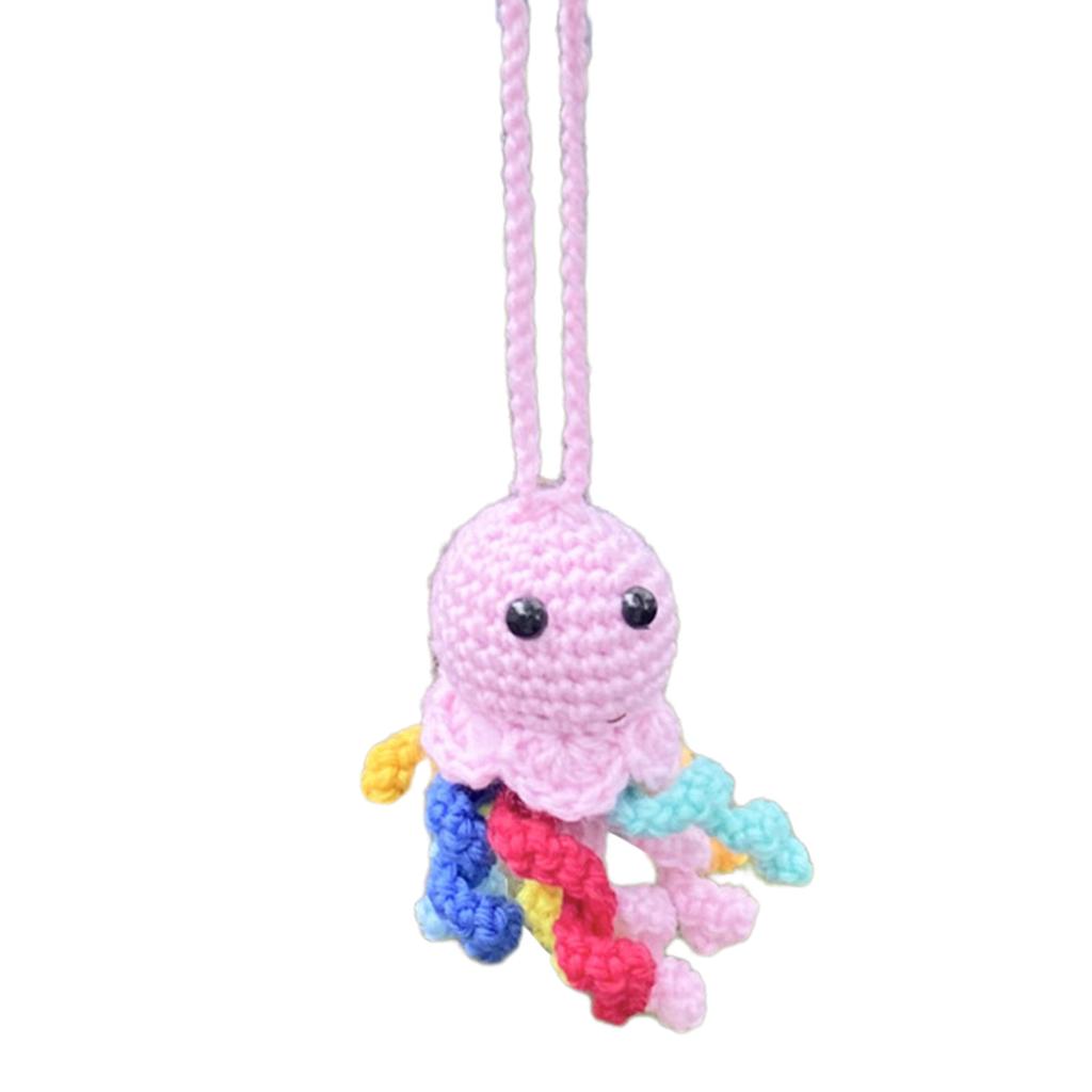 Автомобильное зеркало заднего вида шерстяное мультяшное подвесное украшение для женщин и девочек авто украшения для интерьера кулон для рюкзака брелки