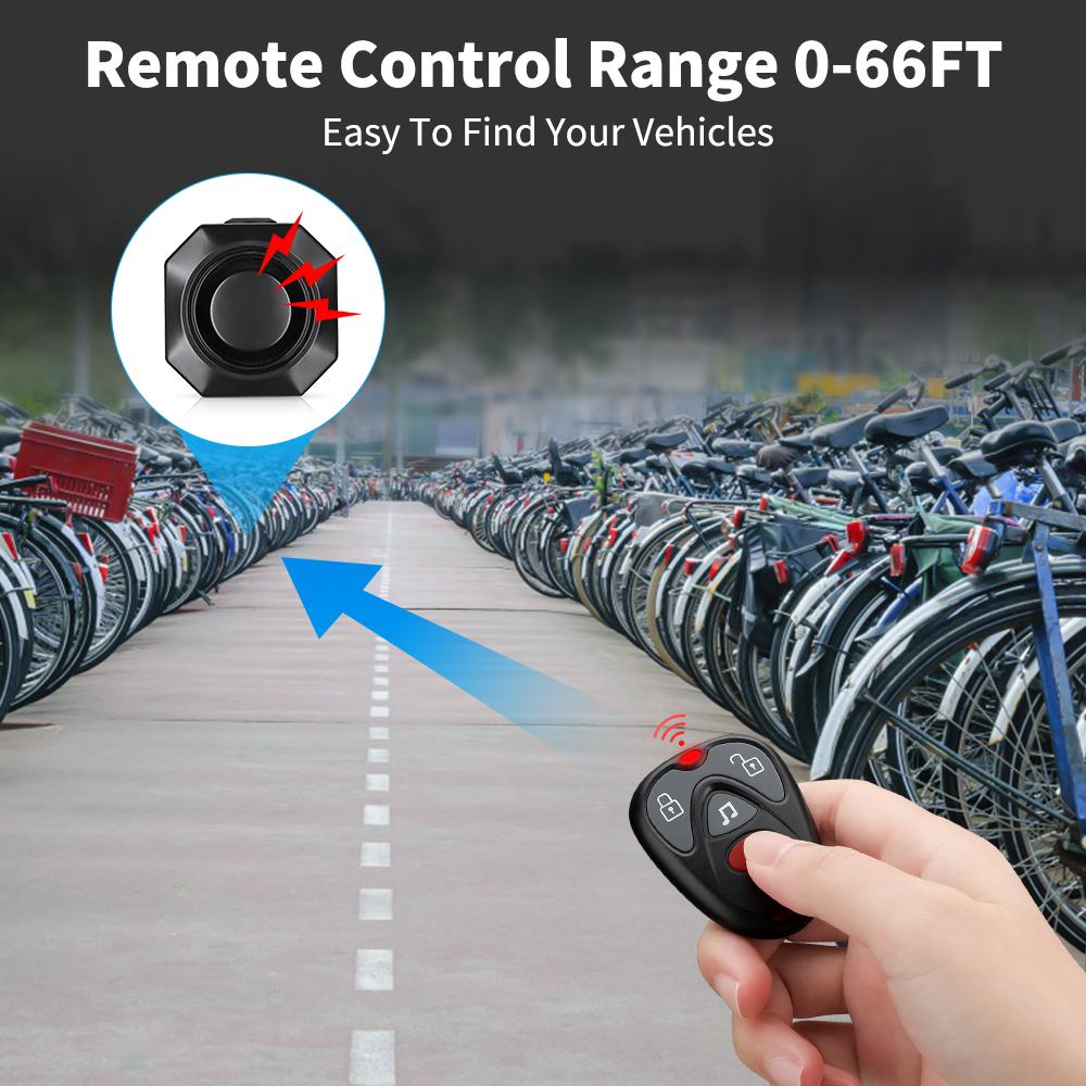 Anchtek Motorcycle Anti theft Alarm Wireless Remote Control 110dB Waterproof Electric Scooter Bicycle Alarm Security System