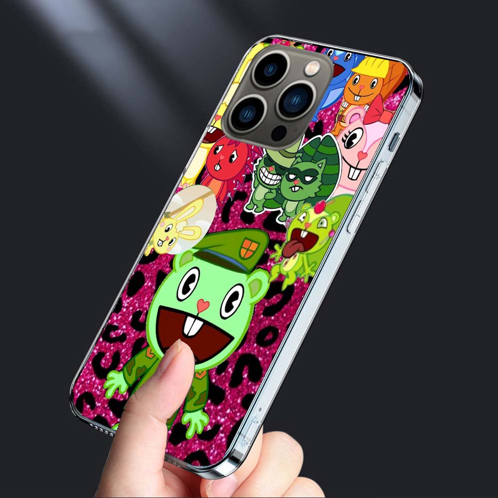 Чехол для телефона Happy Tree Friends Для iPhone 16E 15 Pro 14 Plus 17E 16 17 Pro Max Air 11 12 13 Mini Ударопрочный Чехол Милый Чехол TP