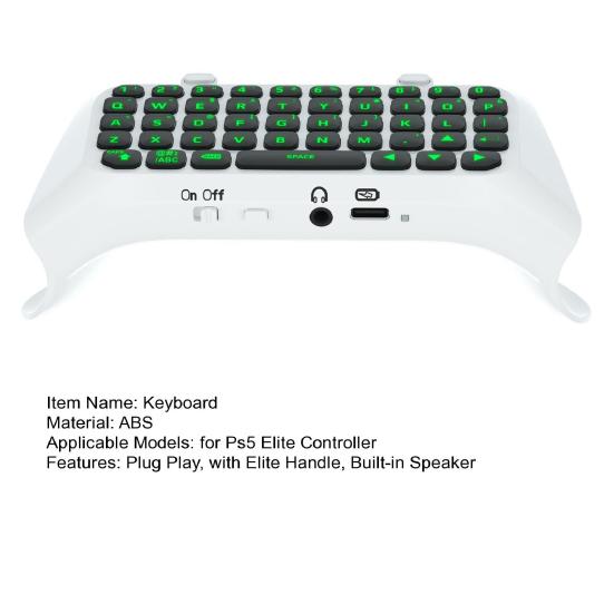 Игровая клавиатура с ручкой Elite Встроенный динамик Беспроводная Bluetooth-совместимая клавиатура Подсветка Дизайн Ambiance Keyboard для PS5 Elite