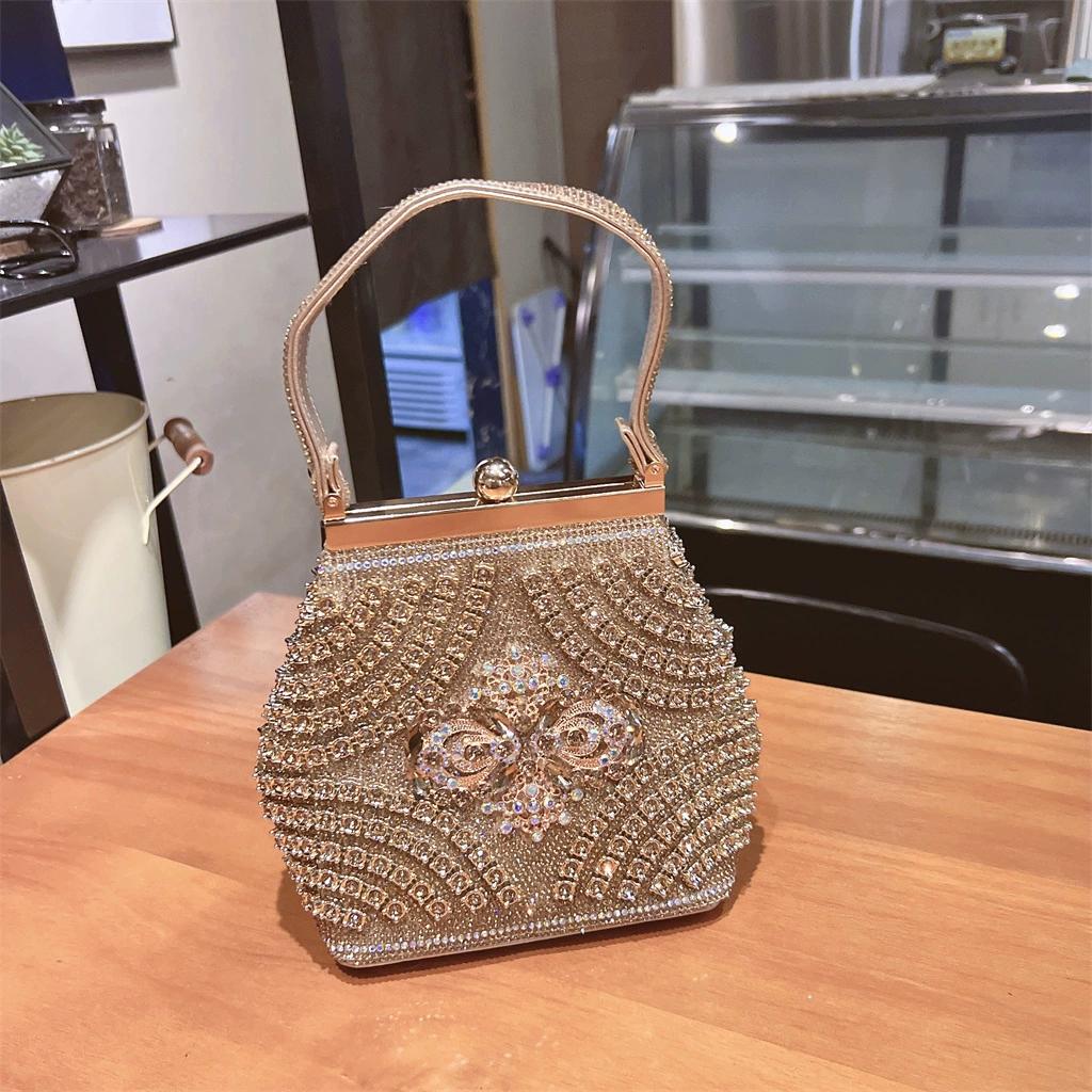 Сумка для ужина, женская сумка через плечо на одно плечо, банкетный комплект с бриллиантами, сумочка