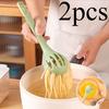 2pcs, Multifunctional Long-handled Egg Beater Spoon Colander for Cooking,Long Heat-resistant Food Cooking Tongs,Egg Mixer,Strainer Spoon,Kitchen Tools