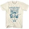 Weezer Blue Checkered Box Natural Alternative Rock Music Band T-shirt Tops Tees Men's Women's Unisex