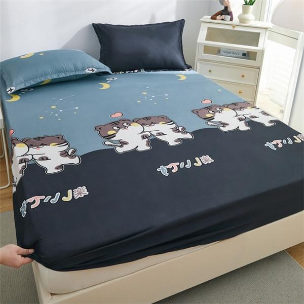 Водонепроницаемый наматрасник с мультяшным постельным бельем, простыня, покрывало на кровать с эластичным ремнем, водонепроницаемый защитный чехол для кровати