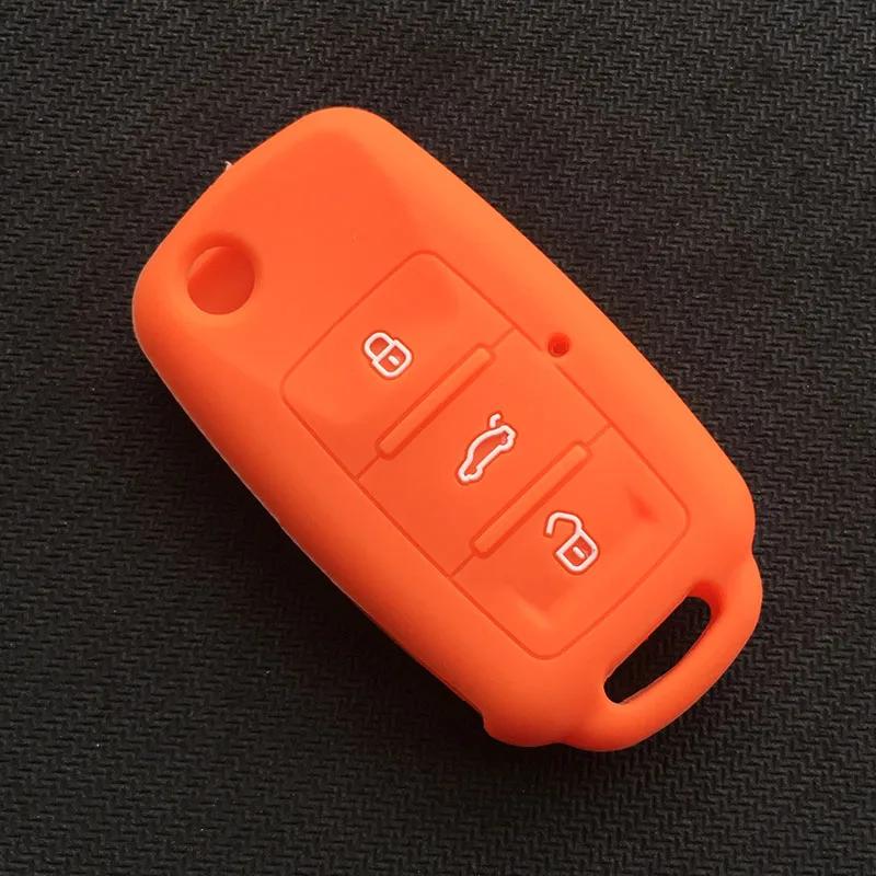 Силиконовый чехол для автомобильного ключа для VW Volkswagen polo passat b5 Tiguan Golf T4 для Seat Leon Altea Ateca Для Skoda Octavia Superb