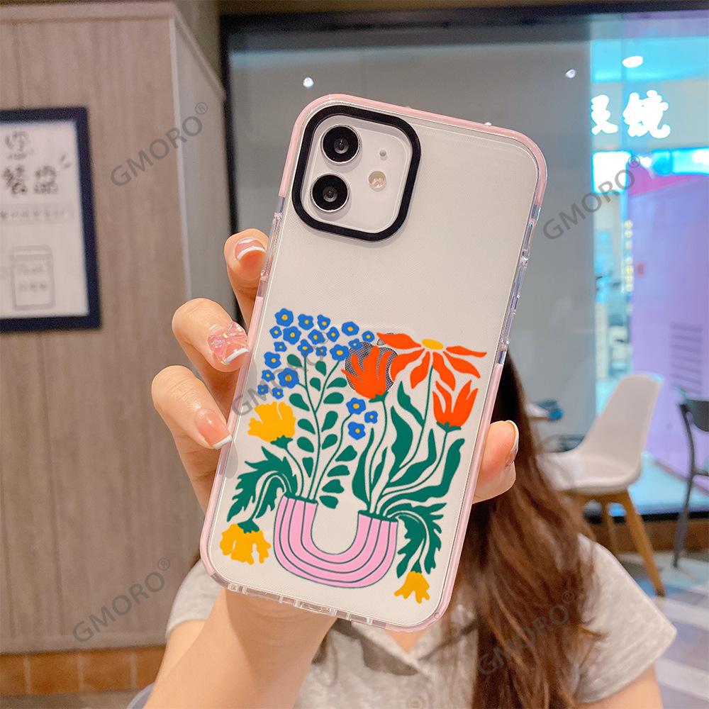 Чехол для мобильного телефона Chunri с цветком, подходящий для iPhone 16, прозрачный мягкий ТПУ чехол, защитный чехол Apple 17Pro от падения
