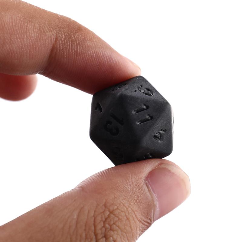 7Pcs/Set Black Dice Set Personality Unprinted Polyhedron Cubes Dice