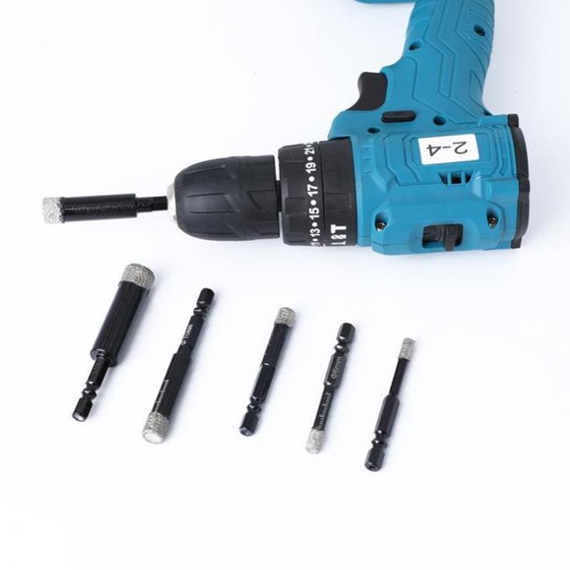 5-16 мм шестигранный хвостовик паяное сухое керамическое сверло для плитки мрамор гранит стекловидный открыватель отверстий алмазное сверло аксессуар