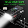 1PC USB Rechargeable Bike Light Bicycle Light 6 Modes Waterproof Bike Flashlight Bike Headlight Bike Front Lamp Cycling Equipment