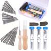 34Pcs/Set Wooden Handle Wool Felting Needle Tools Creative Felting Starter Kit  Needle Felting Tools