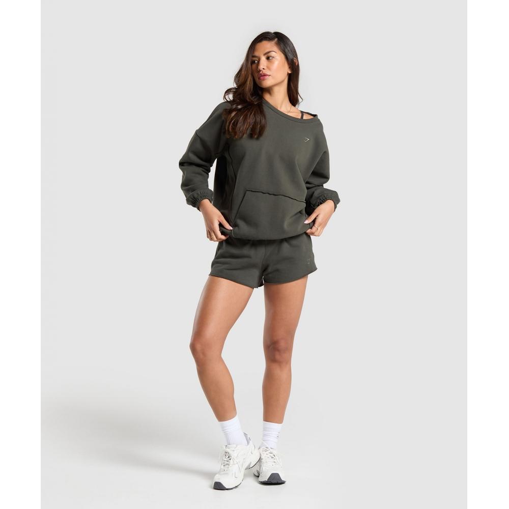 Gymshark Флисовая толстовка большого размера Strength Green B8a7g Ecjh