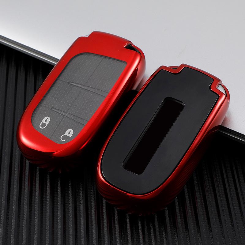 Совместимый чехол для ключа для Jeep Compass, Renegade, Grand Cherokee и Dodge