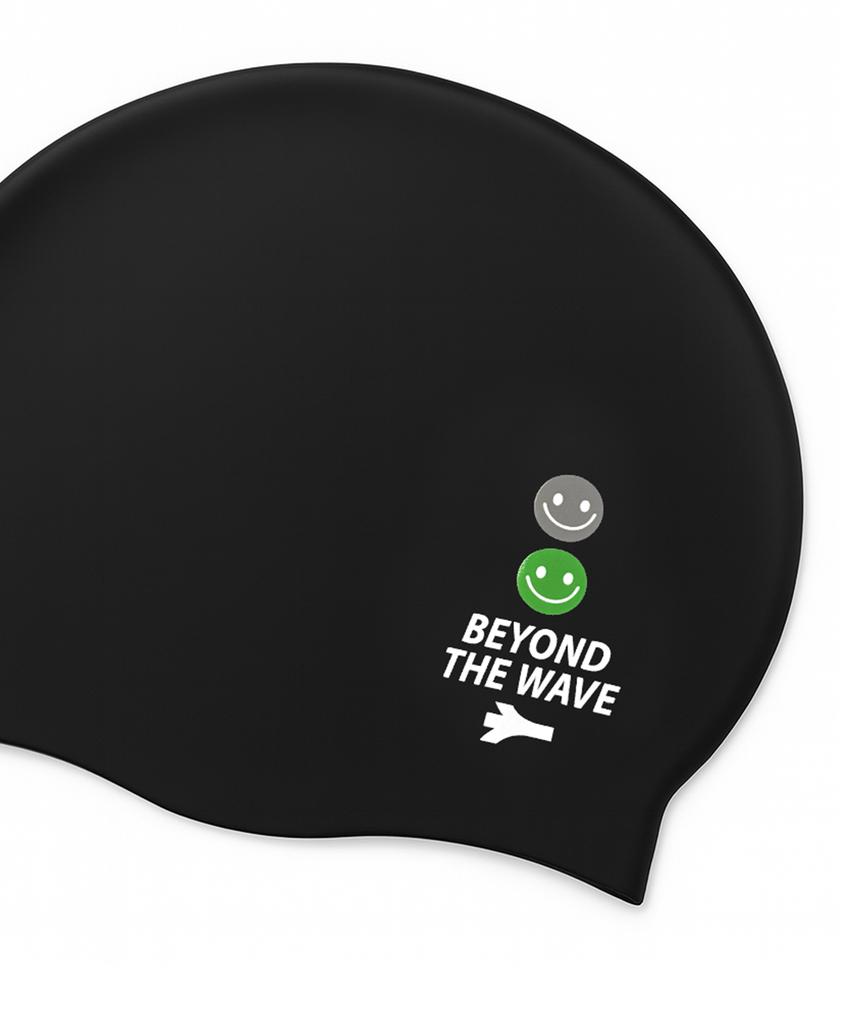 Lenomasuyeongbog Взрослая силиконовая шапочка для плавания с улыбкой Черная Ro-Rc2F409-Bk