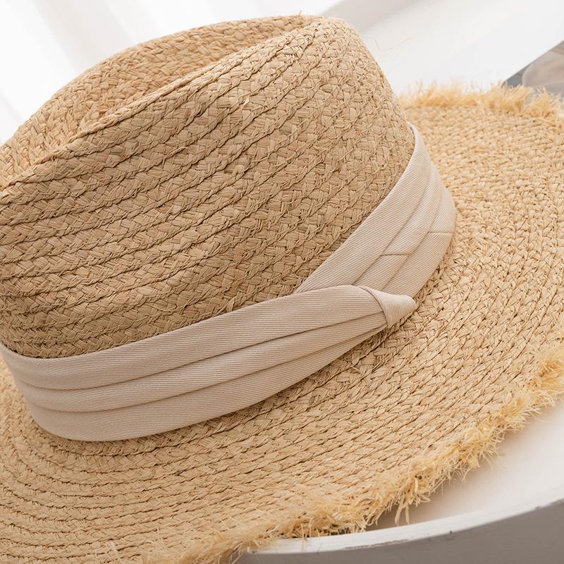 Шикарная французская винтажная соломенная шляпа от солнца ручной работы — дышащая, неэластичная, идеально подходит для пляжных и джазовых вечеринок