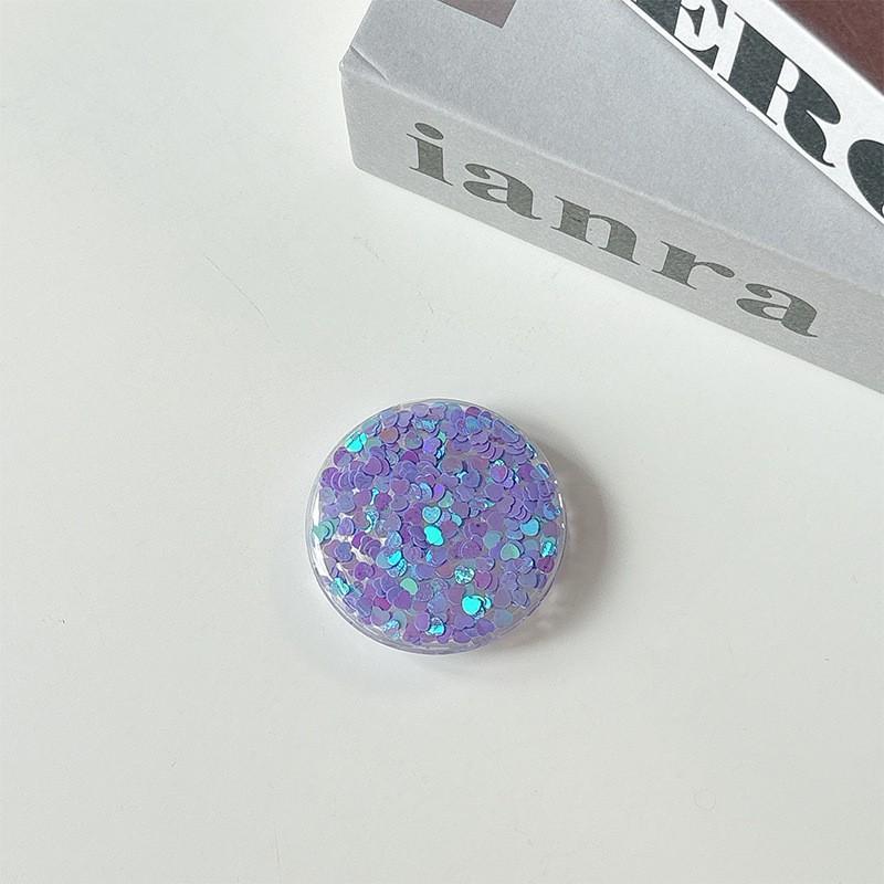 Colorful Sequin Phone Airbag Holder Adhesive Small Fresh Women's Ring Gift Party Company Logo Printing