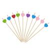 100 шт./пакет Сердце бамбуковые палочки для еды шведский стол кексы фрукты вилка торт десерт палочки