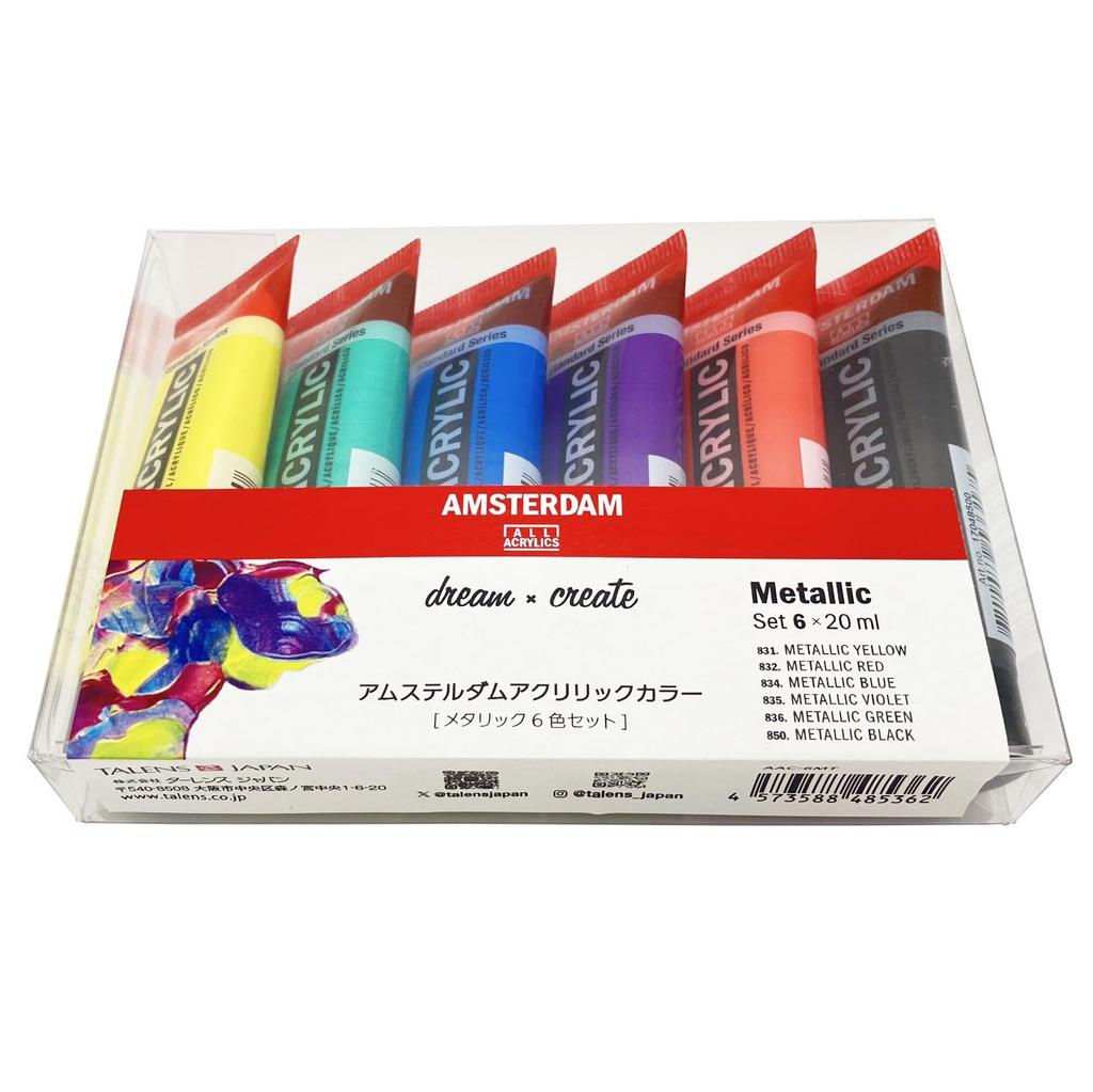 Talence Акриловая краска Amsterdam Acrylic Color Металлический цвет Набор из 6 цветов 20 мл 485367 AAC-6MT