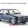 1:24 M3 THE7 Alloy Car Toys Model Diecast Metal Vehicle Doors Opened with Sound Light Pull Back Models Toy Boy's Christmas Gifts