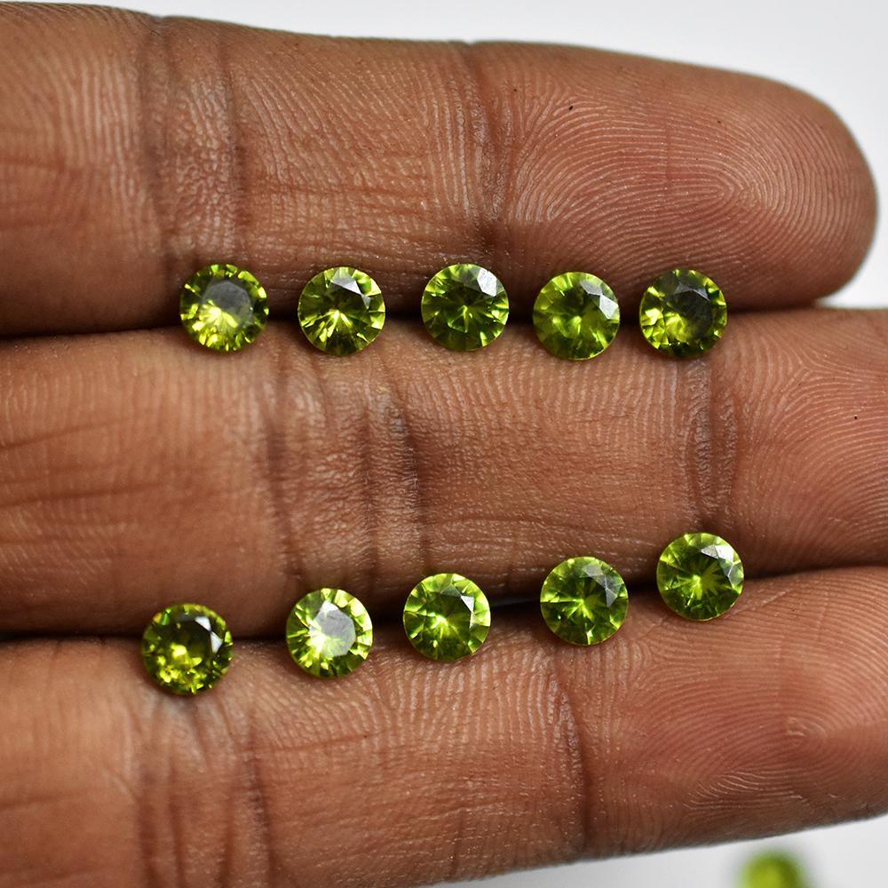 Natural Green Sapphire Round Cut 9 Pcs 5x5 mm Lot Rare Loose Gemstone