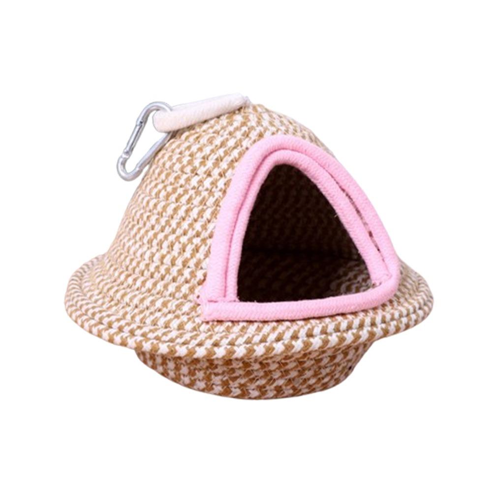 Windproof Bird Hanging Bed Thickened Bite Resistant Pet Habitat Pet Parrot Warm Sleep Bird Cage Nest Handmade Weave
