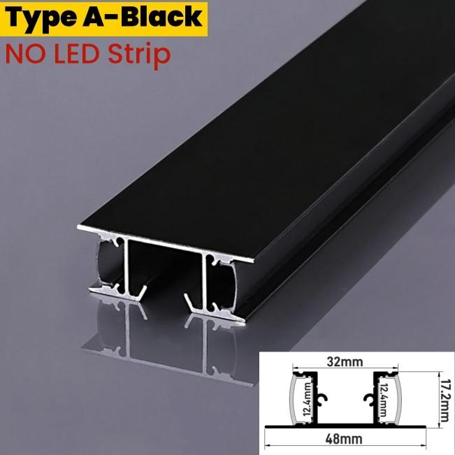 1м/2м лестничный поручень светодиодный алюминиевый профиль настенный вверх вниз канал диффузор лестница коридор декор линейная полоса света
