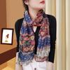 Trendy Gradient Cotton-Linen-Silk Scarf/Shawl for Women - Sun Protection & Dual-Use for All Seasons