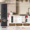 Battery Powered Electric Pepper Grinder Salt Mill - Automatic Spice Grinder,  LED Light, One-Hand Operation, For Kitchen BBQ