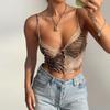 Sleeveless Lace Button Up Sexy Crop Top for Women Summer Y2K Festival Lace Mesh See Through Top Tees Streetwear Clothes