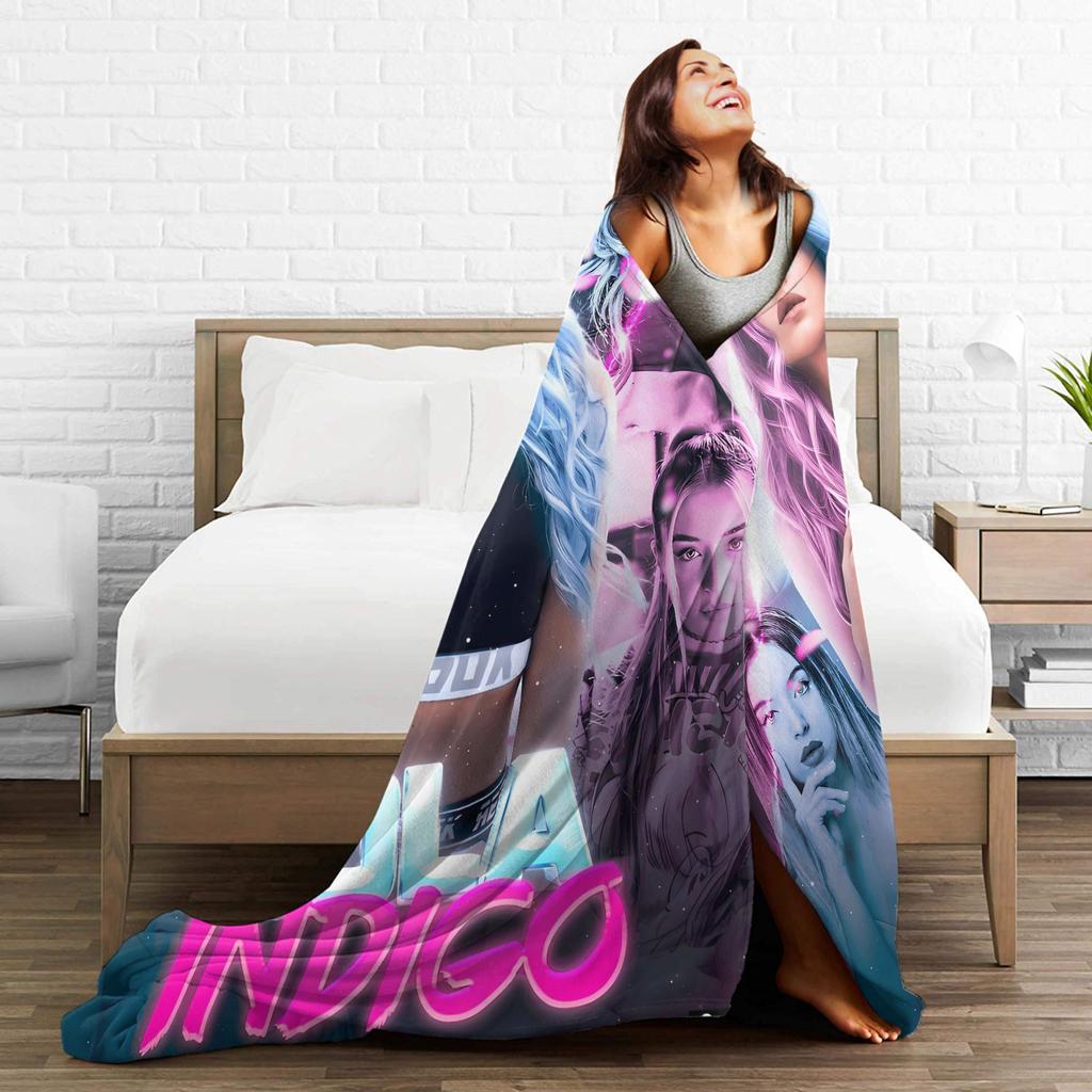 L-Lolas I-Indigos Spanish Singer Blanket Quality Super Soft Bedding Throws Spring Travel Couch Chair Sofa Bed Novelty Bedspread