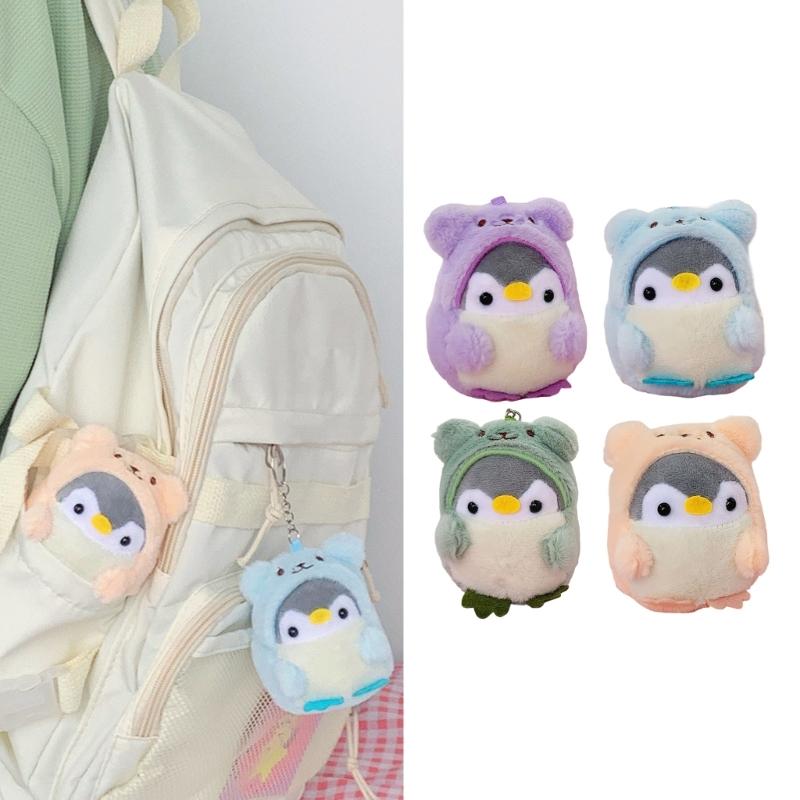 Penguins Doll Keychain Bag Pendant Charm Plush Doll Toy Car Keychain Christmas Gifts Phone Ornaments for Womens Girls