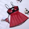 Sexy Wireless  Rimless Pajamas Lace Nightdress Silk Underwear Women Sleepwear