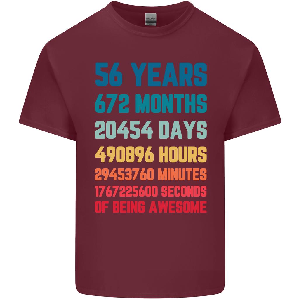 56th Birthday 56 Year Old Unisexs Light Cotton TShirt